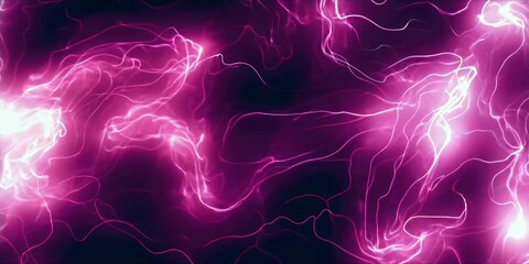 Abstract Pink and Purple Electric Energy Plasma Background Loop - Powered by Adobe