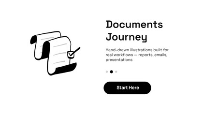 Hand-Drawn Document Illustration &mdash; Interface Frames
