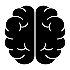 Brain Icon Isolated on Transparent Background | AI, Intelligence, and Creative Thinking Vector Illustration for Web, App, and Education Design