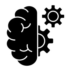 Obraz premium Brain Icon Isolated on Transparent Background | AI, Intelligence, and Creative Thinking Vector Illustration for Web, App, and Education Design