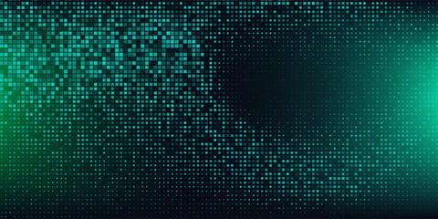 Technology digital futuristic internet network connection dark black background, green abstract cyber information communication, Ai big data science, innovation future tech line. eps10 © Dul