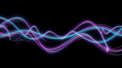 Experience the mesmerizing dance of neon light trails, a modern abstract art piece perfect for tech branding, vibrant backgrounds, and dynamic visuals that captivate and inspire audiences - Powered by Adobe