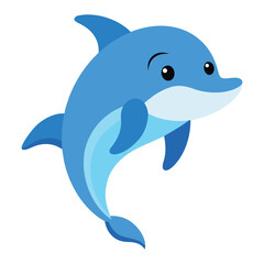 dolphin, cartoon, smiling, playful, sea, creature, cute, ocean, animal, marine, aquatic, blue, water, adorable,