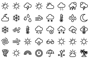 food icons set isolated on white background