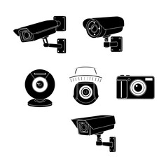 security camera vector illustration
