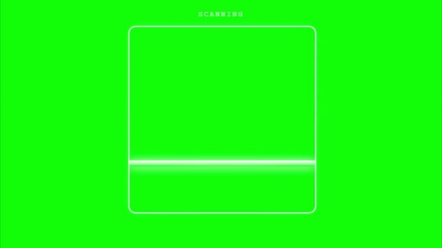 QR Code, Barcode Scanner Isolated on Green Background. 4k Chroma Key - Powered by Adobe