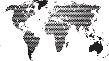 Fototapeta premium World map halftone dotted pattern abstract global network communication background