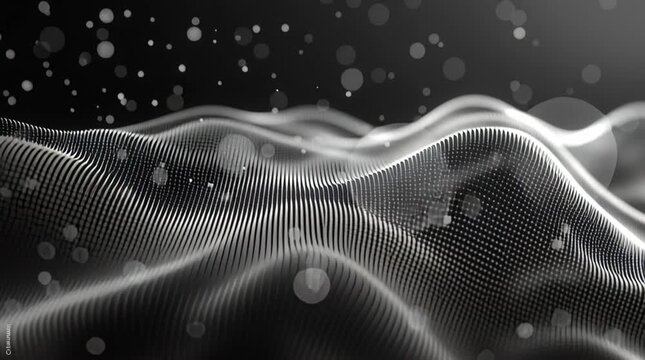 Abstract Luminous Waveform: Modern Graphic Background with Glowing Digital Design Elements