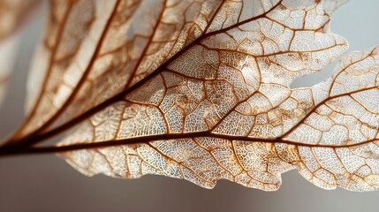 Delicate leaf skeleton showcasing nature's intricate beauty, perfect for backgrounds, textures, and adding an organic touch to designs and creative projects