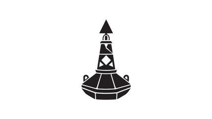 Fototapeta premium Navigate Safely with a Bold Nautical Marker, a Classic Maritime Symbol of Guidance and Protection, Perfect for Coastal Designs and Seafaring Adventures