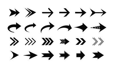 Directional arrow sign or icons set design
