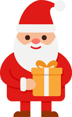 santa claus with gift box