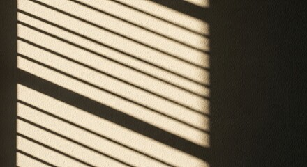 Sunlight Stripes Casting Shadows on Textured Wall