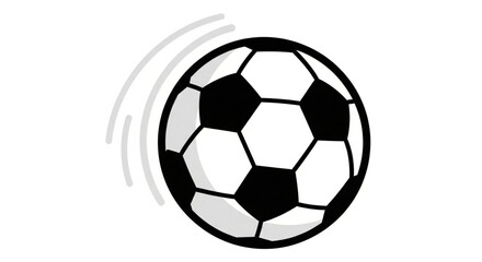 Obraz premium Soccer ball illustration, a dynamic representation of the sport, perfect for sportsthemed designs and educational materials