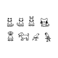 set of animal icons