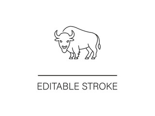 A powerful bison outline is perfect for nature-loving brands that need a simple, minimalist logo or icon for conservation projects.
