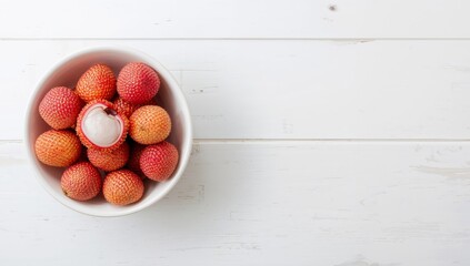 Spherical Texture Collection, Crimson and Apricot Hues, in a Simple Ceramic Bowl.