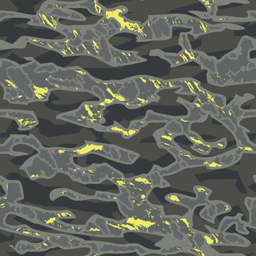 Vector seamless camo tiger stripe army fatigue pattern design