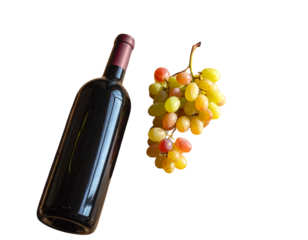 Cartoon Wine Bottle with Smiling Face, Fun Illustration, isolated