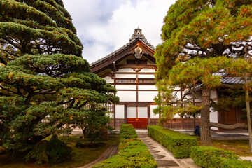 Gardens of Ginkaku-ji (Silver pavilion) temple in Kyoto, Japan