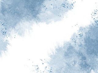 Blush blue watercolor stains Paint stroke hand drawn for illustration design, invitation and birthday .Abstract watercolor background.