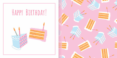 Happy birthday greeting card vector 