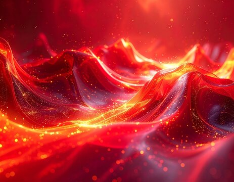 Chaotic Volumetric Stock Lighting creating Wallpaper TiltShift Digital Abstract Art Commercial View, Background Vibrant