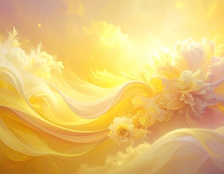 Dreamy Background Detail, fostering Digital Soft Wallpaper Abstract Peaceful Macro Light Art Pastel Atmosphere Solid Yellow