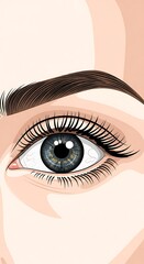 Detailed Eye Illustration - Captivating Gaze and Realistic Features.