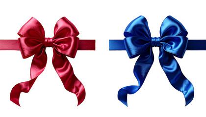 Two elegant ribbon border corner designs isolated on transparent background