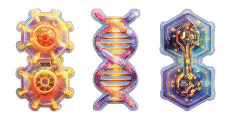 Futuristic Abstract Elements Illustrating Technology, Science, and Innovation Concepts