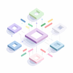 Isometric Code Bracket Flat Minimalist Icon