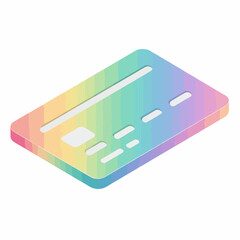 Isometric Minimalist Credit Card Icon Design