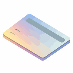 Isometric Credit Card Minimalist Vector Icon