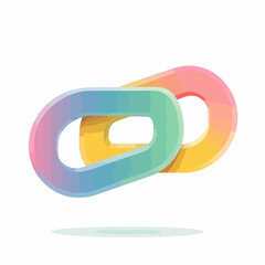 Minimally Designed Glossy Vector Link Icon
