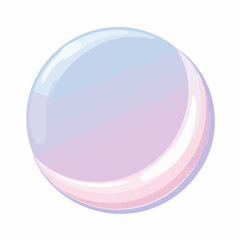 Minimalist Glossy Moon Vector Icon Design