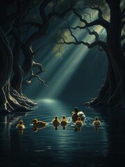 halloween night scene