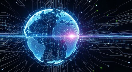 Global Network Connection - Digital World Technology and Communication.