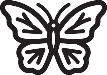 Obraz premium simple butterfly icon vector silhouette illustration various design projects 