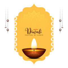 Happy Diwali Indian festival decorative elegant background