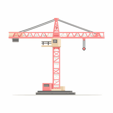 Minimalist Construction Crane Icon Design