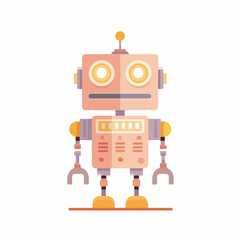 Fototapeta premium Simple Robot Minimalist Vector Design
