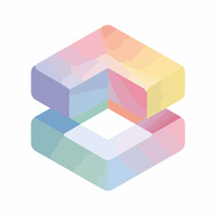Obraz premium Isometric Minimalist Upload Icon in Flat Design