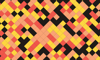 Geometric Abstract Pattern with Warm Color Palette and Rhombus Shapes