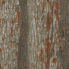 Rough brown and gray tree bark texture with natural cracks and moss details
