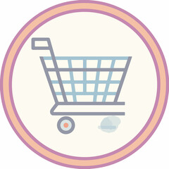 Simple Shopping Cart Icon Vector Design