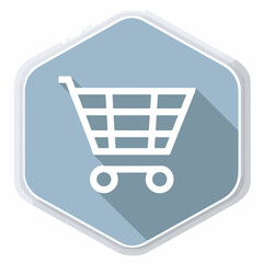Outlined Minimalist Shopping Cart Icon Design