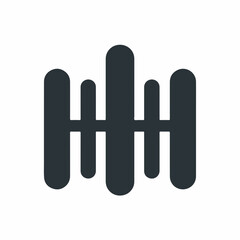 Signal Bars Outline Glyph Icon Design