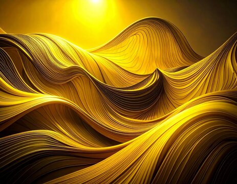 Mysterious Detail, Mood Dramatic Wallpaper Background Lighting Yellow CloseUp Art Abstract conveying LowKey Monochrome Line