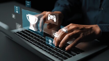 Achievement and success concept representing goal accomplishment, motivation, performance,...